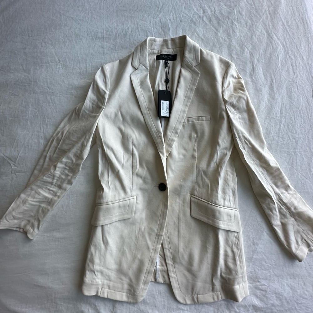 Linen Rag & Bone Cream Blazer
